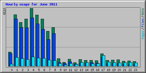 Hourly usage for June 2011