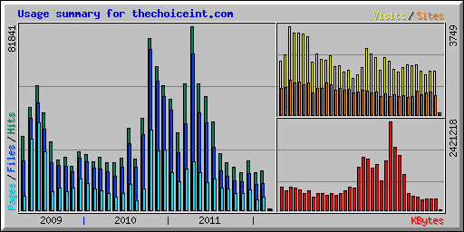 Usage summary for thechoiceint.com